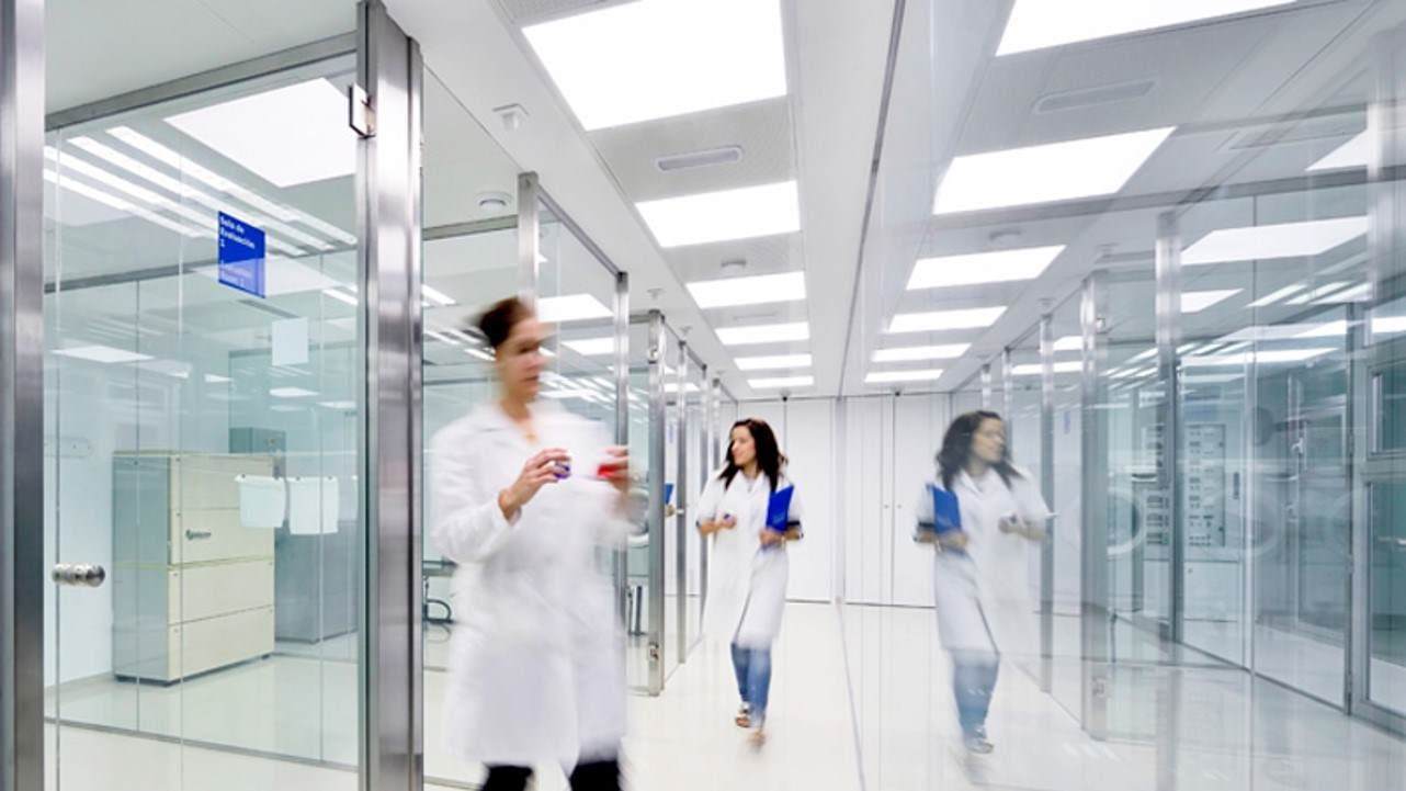 Working in a laboratory